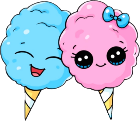 barbe à papa - gourmandise- alimentation - smiley émoticône émoji cartoon clipart illustration - artémotic