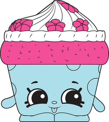 cupcake [Shopkins] - gourmandise- alimentation - smiley émoticône émoji cartoon clipart illustration - artémotic