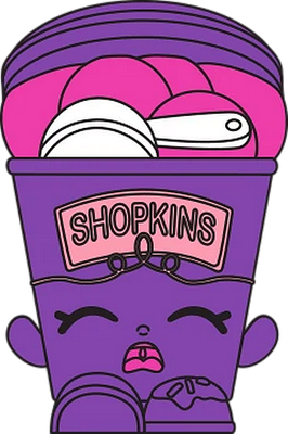 glace [Shopkins] - gourmandise- alimentation - smiley émoticône émoji cartoon clipart illustration - artémotic
