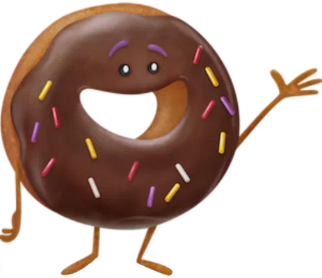 donut - gourmandise- alimentation - smiley émoticône émoji cartoon clipart illustration - artémotic