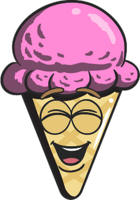 glace - gourmandise- alimentation - smiley émoticône émoji cartoon clipart illustration - artémotic