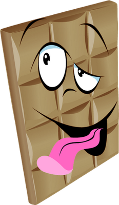 chocolat - gourmandise- alimentation - smiley émoticône émoji cartoon clipart illustration - artémotic