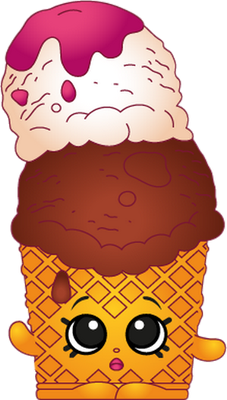 glace [Shopkins] - gourmandise- alimentation - smiley émoticône émoji cartoon clipart illustration - artémotic