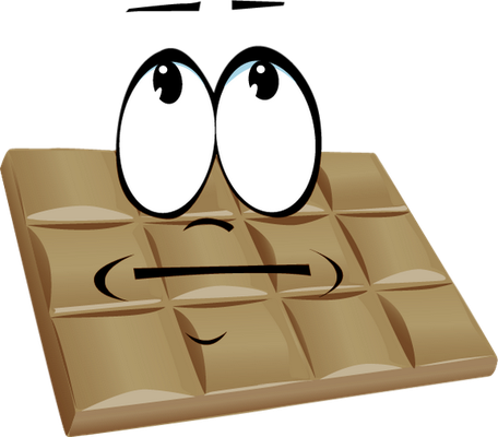 chocolat - gourmandise- alimentation - smiley émoticône émoji cartoon clipart illustration - artémotic