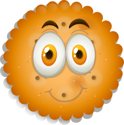 biscuit - gourmandise- alimentation - smiley émoticône émoji cartoon clipart illustration - artémotic