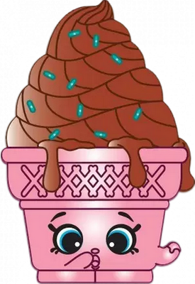 glace [Shopkins] - gourmandise- alimentation - smiley émoticône émoji cartoon clipart illustration - artémotic