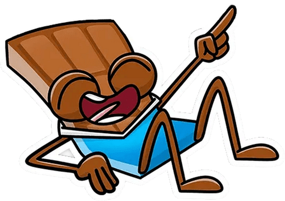 chocolat - gourmandise- alimentation - smiley émoticône émoji cartoon clipart illustration - artémotic