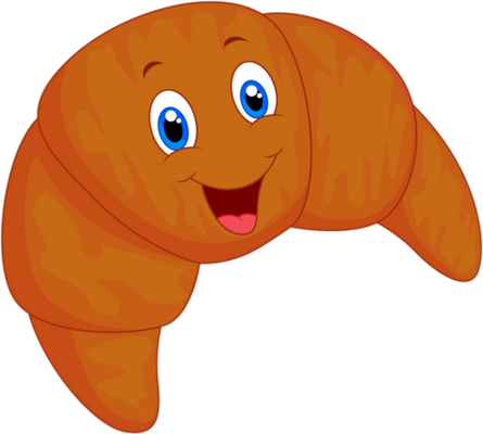 viennoiserie - gourmandise- alimentation - smiley émoticône émoji cartoon clipart illustration - artémotic