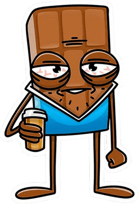chocolat - gourmandise- alimentation - smiley émoticône émoji cartoon clipart illustration - artémotic