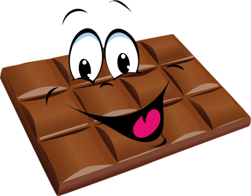 chocolat - gourmandise- alimentation - smiley émoticône émoji cartoon clipart illustration - artémotic
