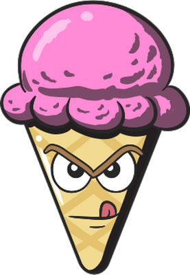 glace - gourmandise- alimentation - smiley émoticône émoji cartoon clipart illustration - artémotic
