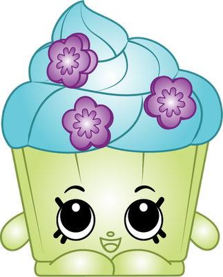 cupcake [Shopkins] - gourmandise- alimentation - smiley émoticône émoji cartoon clipart illustration - artémotic