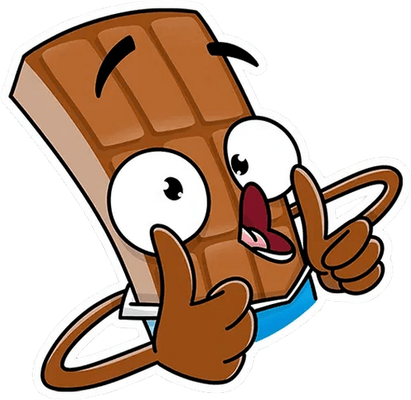chocolat - gourmandise- alimentation - smiley émoticône émoji cartoon clipart illustration - artémotic
