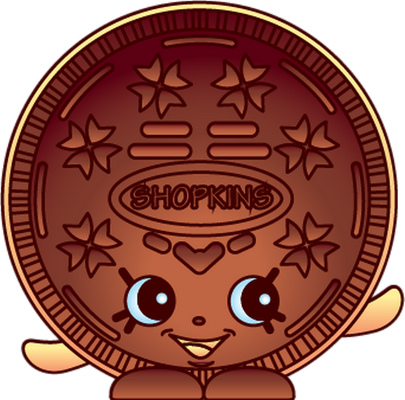 cookie [Shopkins] - gourmandise- alimentation - smiley émoticône émoji cartoon clipart illustration - artémotic
