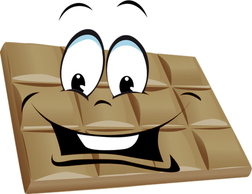 chocolat - gourmandise- alimentation - smiley émoticône émoji cartoon clipart illustration - artémotic
