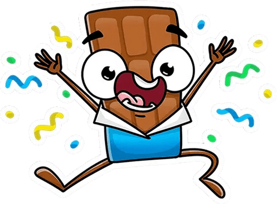 chocolat - gourmandise- alimentation - smiley émoticône émoji cartoon clipart illustration - artémotic