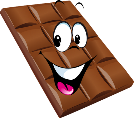 chocolat - gourmandise- alimentation - smiley émoticône émoji cartoon clipart illustration - artémotic