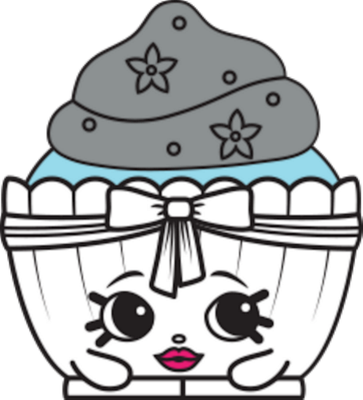 cupcake [Shopkins] - gourmandise- alimentation - smiley émoticône émoji cartoon clipart illustration - artémotic