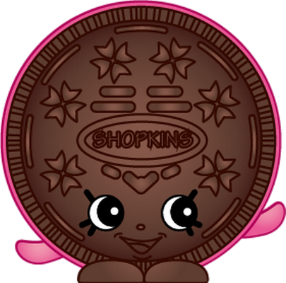 cookie [Shopkins] - gourmandise- alimentation - smiley émoticône émoji cartoon clipart illustration - artémotic