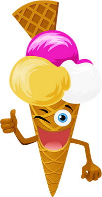 glace - gourmandise- alimentation - smiley émoticône émoji cartoon clipart illustration - artémotic