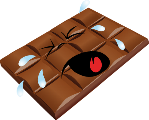 chocolat - gourmandise- alimentation - smiley émoticône émoji cartoon clipart illustration - artémotic