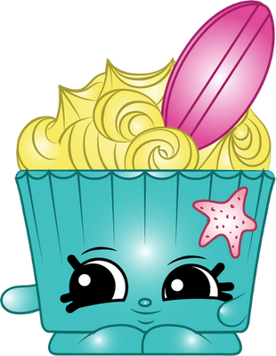 cupcake [Shopkins] - gourmandise- alimentation - smiley émoticône émoji cartoon clipart illustration - artémotic