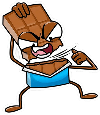 chocolat - gourmandise- alimentation - smiley émoticône émoji cartoon clipart illustration - artémotic