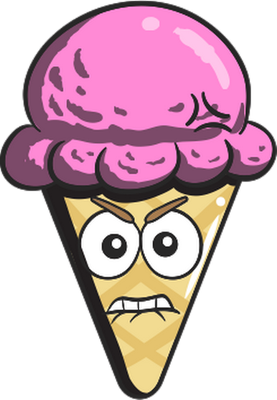 glace - gourmandise- alimentation - smiley émoticône émoji cartoon clipart illustration - artémotic