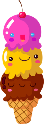 glace - gourmandise- alimentation - smiley émoticône émoji cartoon clipart illustration - artémotic