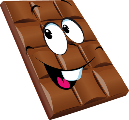 chocolat - gourmandise- alimentation - smiley émoticône émoji cartoon clipart illustration - artémotic