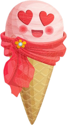 glace - gourmandise- alimentation - smiley émoticône émoji cartoon clipart illustration - artémotic