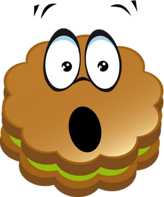 biscuit - gourmandise- alimentation - smiley émoticône émoji cartoon clipart illustration - artémotic