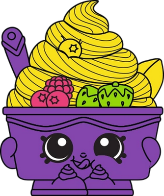 glace [Shopkins] - gourmandise- alimentation - smiley émoticône émoji cartoon clipart illustration - artémotic