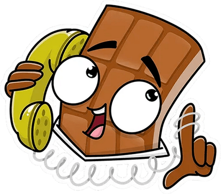 chocolat - gourmandise- alimentation - smiley émoticône émoji cartoon clipart illustration - artémotic
