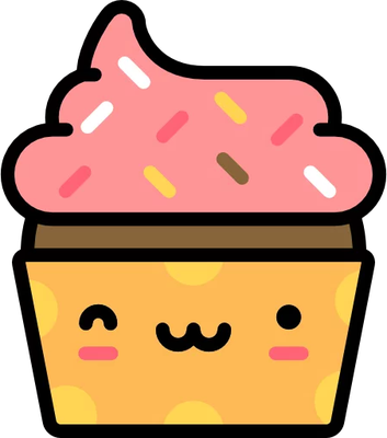 cupcake - gourmandise- alimentation - smiley émoticône émoji cartoon clipart illustration - artémotic