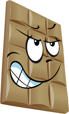 chocolat - gourmandise- alimentation - smiley émoticône émoji cartoon clipart illustration - artémotic