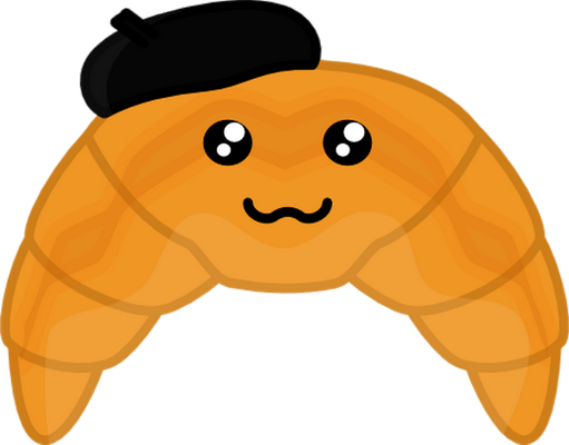 viennoiserie - gourmandise- alimentation - smiley émoticône émoji cartoon clipart illustration - artémotic