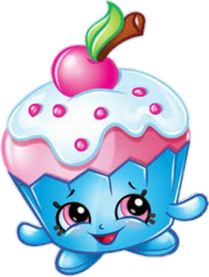 cupcake [Shopkins] - gourmandise- alimentation - smiley émoticône émoji cartoon clipart illustration - artémotic