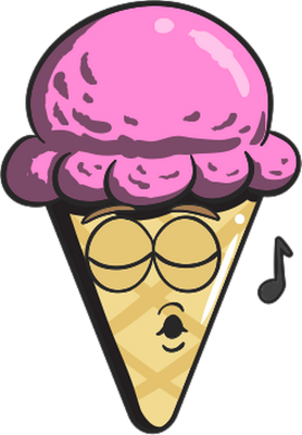 glace - gourmandise- alimentation - smiley émoticône émoji cartoon clipart illustration - artémotic
