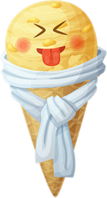 glace - gourmandise- alimentation - smiley émoticône émoji cartoon clipart illustration - artémotic