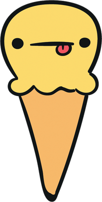 glace - gourmandise- alimentation - smiley émoticône émoji cartoon clipart illustration - artémotic