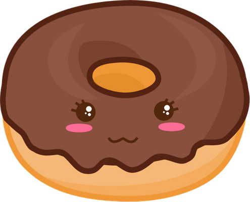 donut - gourmandise- alimentation - smiley émoticône émoji cartoon clipart illustration - artémotic