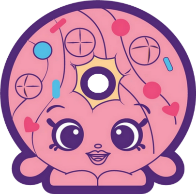 donut [Shopkins] - gourmandise- alimentation - smiley émoticône émoji cartoon clipart illustration - artémotic