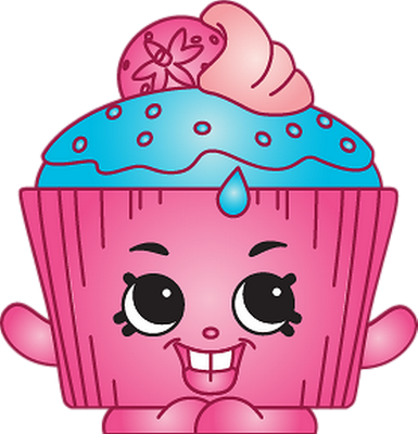 cupcake [Shopkins] - gourmandise- alimentation - smiley émoticône émoji cartoon clipart illustration - artémotic