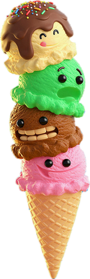 glace - gourmandise- alimentation - smiley émoticône émoji cartoon clipart illustration - artémotic