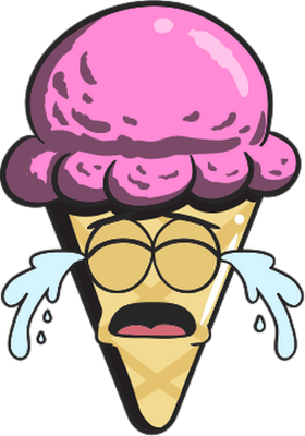 glace - gourmandise- alimentation - smiley émoticône émoji cartoon clipart illustration - artémotic