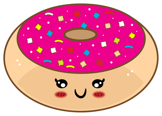 donut - gourmandise- alimentation - smiley émoticône émoji cartoon clipart illustration - artémotic