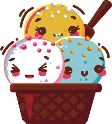 glace - gourmandise- alimentation - smiley émoticône émoji cartoon clipart illustration - artémotic