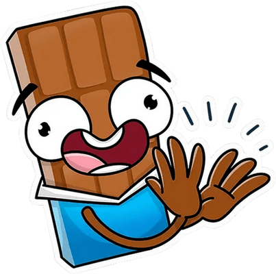 chocolat - gourmandise- alimentation - smiley émoticône émoji cartoon clipart illustration - artémotic
