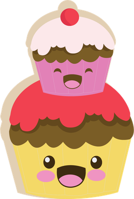 cupcake - gourmandise- alimentation - smiley émoticône émoji cartoon clipart illustration - artémotic